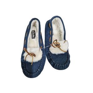 Clarks 9M slippers blue